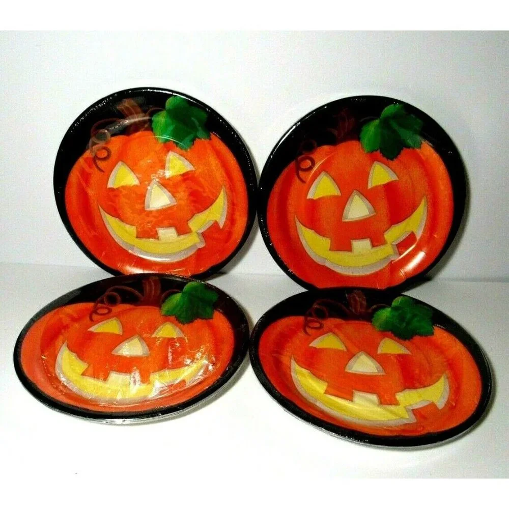 Paper Plates Halloween Party Pumpkin Jack O Lanterns 9
